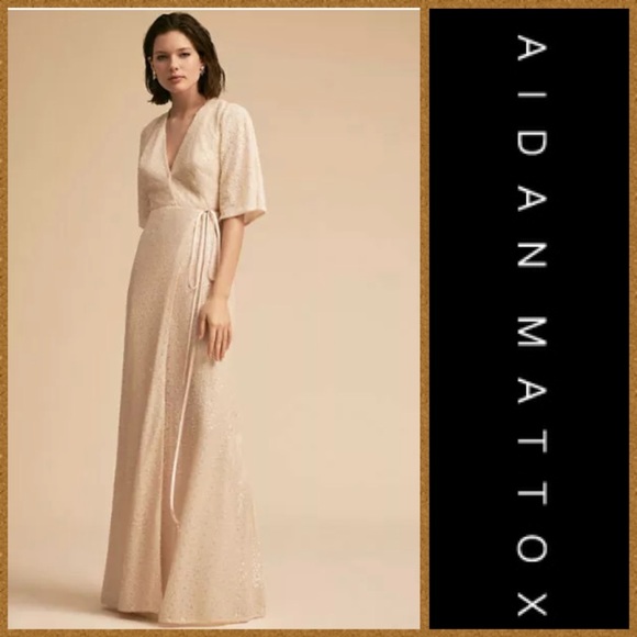 Aidan Mattox Sequin Wrap Dress 